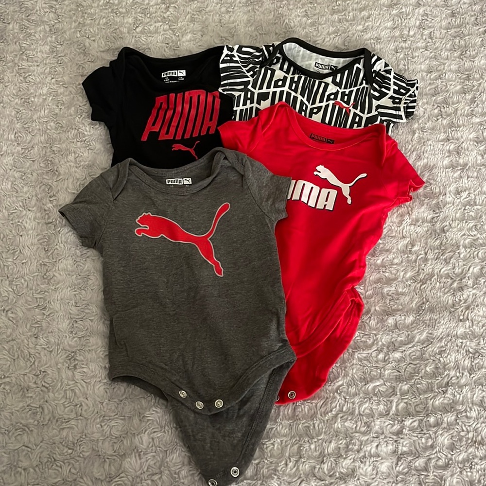 4 piece puma baby onesie
